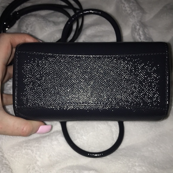 COACH MICRO ROWAN SATCHEL LEATHER CROSSBODY BAG CE631 Midnight Navy - Picture 5 of 7